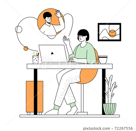 Video call - modern flat design style illustration 72267556