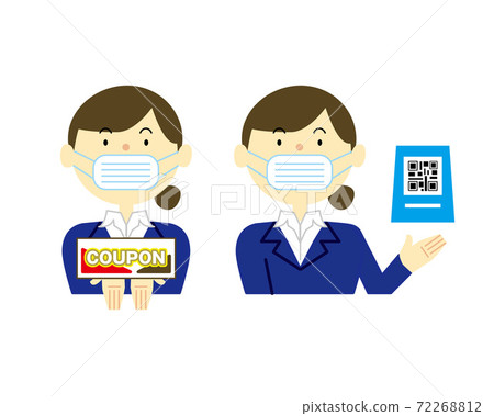 Woman giving a coupon 72268812