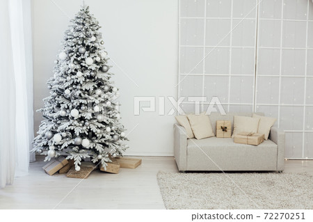 Christmas tree with gifts for the new year interior decor 72270251