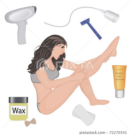 Hair removal methods vector illustration Hair removal methods vector illustration 72270541