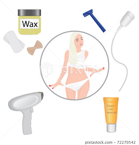 Hair removal methods vector illustration Hair removal methods vector illustration 72270542