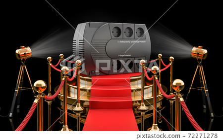 Podium with uninterruptible power supply, UPS. 3D rendering Podium with uninterruptible power supply, UPS. 3D rendering 72271278
