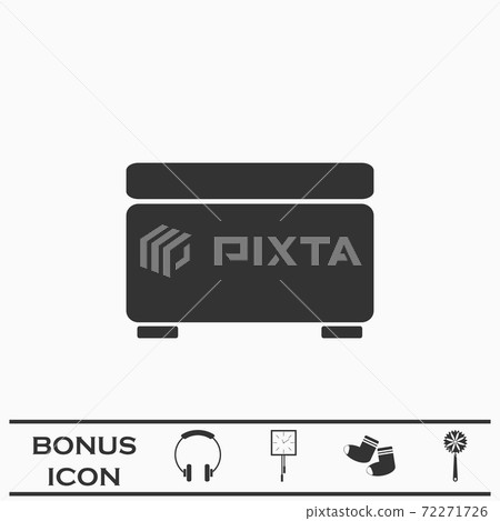 Foot stool icon flat. - Stock Illustration [72271726] - PIXTA