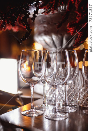 Glass for wine on the table Glass for wine on the table 72271837