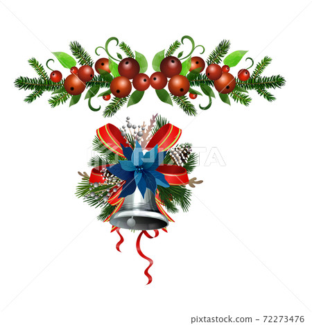 Christmas Holly brunches decoration vector Christmas Holly brunches decoration vector 72273476