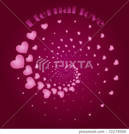 Halftone spiral with pink hearts. Abstract Valentines Day modern background. Halftone spiral with pink hearts. Abstract Valentines Day modern background. 72274009