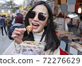 Takoyaki japanese food on the street to Fushimi Inari shrine at Kyoto,Japan. 72276629
