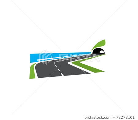 Speedway turn, seacoast road with tunnel icon 72278101