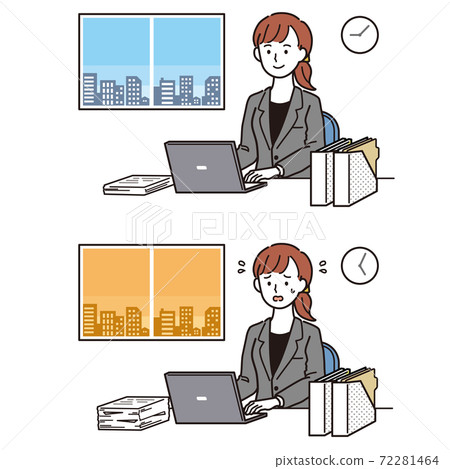 在辦公室工作的工作母親 72281464