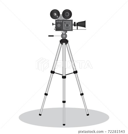 Vintage cinema projector vector illustration isolated on white background Vintage cinema projector vector illustration isolated on white background 72281543