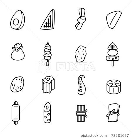 Line art oden illustration Line art oden illustration 72281627