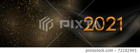 Bright golden and black abstract 2021 New Year background Bright golden and black abstract 2021 New Year background 72282905