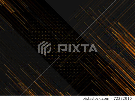 Black tech geometric background with golden dots and lines Black tech geometric background with golden dots and lines 72282910