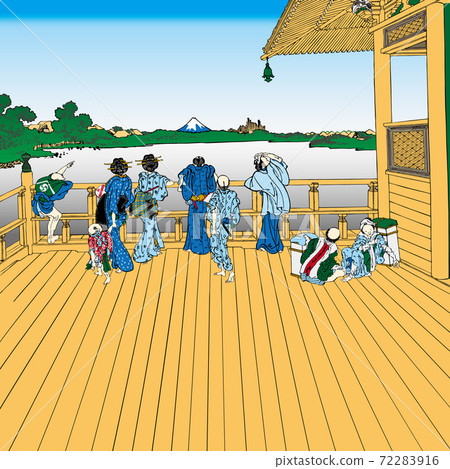 Katsushika Hokusai Image 500 Rakanji Sazaedo Bright Version Square 72283916