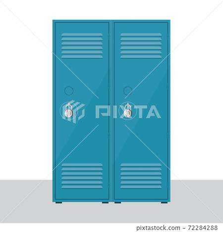Metal school locker vector illustration isolated on white background 72284288