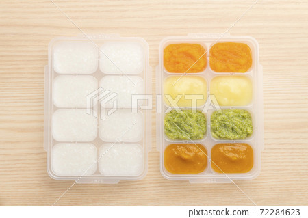 嬰兒食品的小部分冷凍存儲 72284623