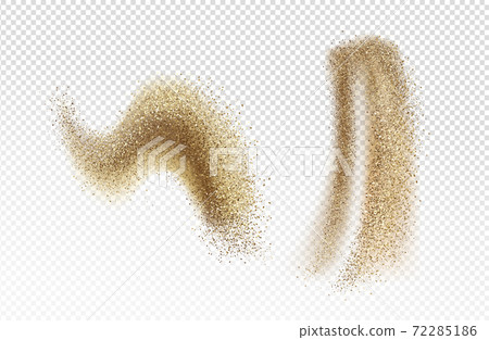 Sand fall, pour or explosion, sandy grains stains 72285186