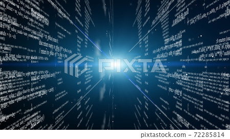 Blocks of program code flying in virtual space - Stock Illustration ...