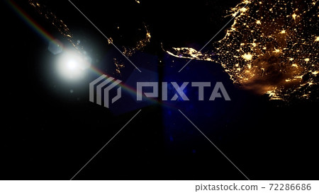 Space, Sun and planet Earth at Night Space, Sun and planet Earth at Night 72286686