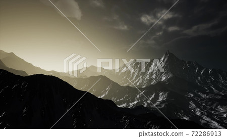 storm cloud over dolomites mountains 72286913