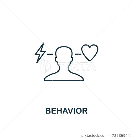 Behavior icon. Thin line design symbol from business ethics icons collection. Pixel perfect behavior icon for web design, apps, software, print usage Behavior icon. Thin line design symbol from business ethics icons collection. Pixel perfect behavior icon for web design, apps, software, print usage 72286944