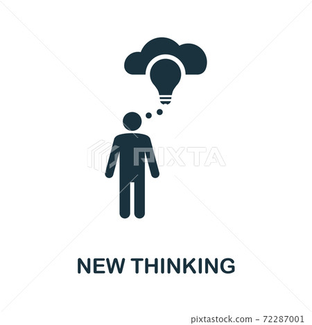 New Thinking icon. Simple element from business disruption collection. Filled New Thinking icon for templates, infographics and more 72287001
