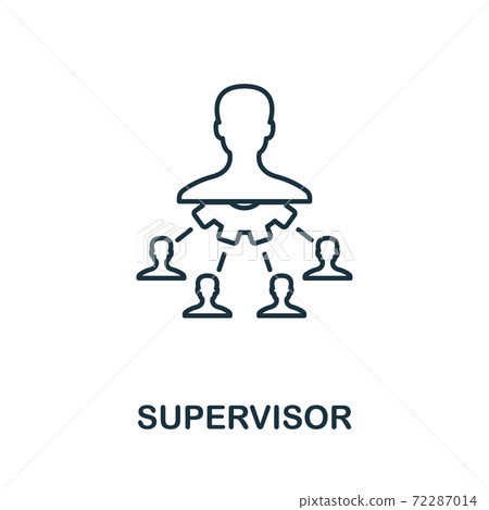 Supervisor line icon. Thin style element from business administration collection. Simple Supervisor icon for web design, apps and software Supervisor line icon. Thin style element from business administration collection. Simple Supervisor icon for web design, apps and software 72287014