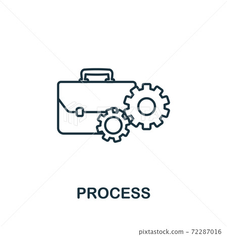 Process line icon. Thin style element from business administration collection. Simple Process icon for web design, apps and software 72287016