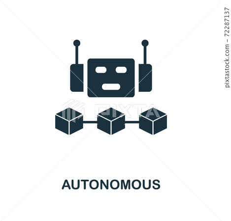 Autonomous icon. Monochrome style design from blockchain icon collection. UI and UX. Pixel perfect autonomous icon. For web design, apps, software, print usage. 72287137