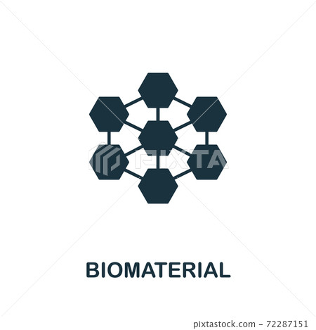 Biomaterial vector icon symbol. Creative sign from biotechnology icons collection. Filled flat Biomaterial icon for computer and mobile 72287151