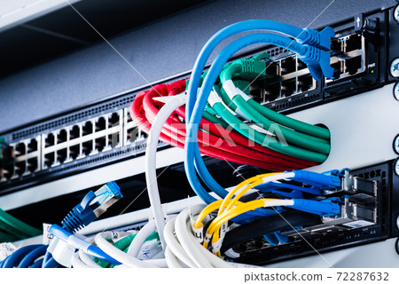 ethernet cables connected to server switch ethernet cables connected to server switch 72287632