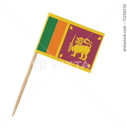 Small paper Sri Lankan flag on wooden stick 72288338