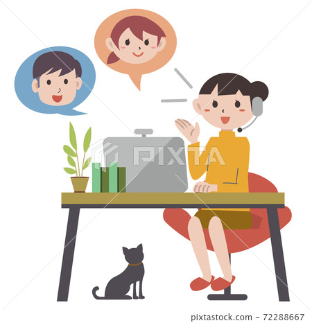 Home telework remote meeting Home telework remote meeting 72288667