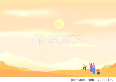 Dreamy New Year's Day illustration 06 72290129