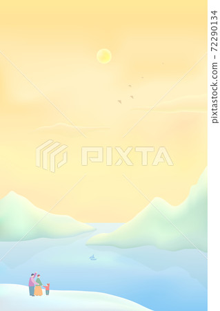 Dreamy New Year's Day Illustration 02 72290134