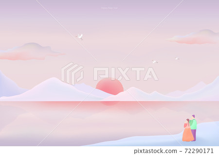 Dreamy New Year's Day illustration 09 72290171