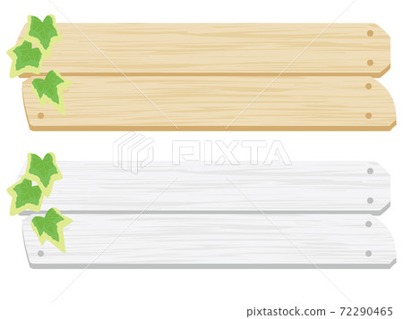 木製板和樹葉 木製板和樹葉 72290465