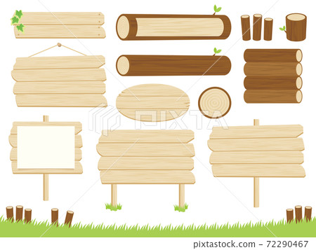 木籤和原木框架集 木籤和原木框架集 72290467