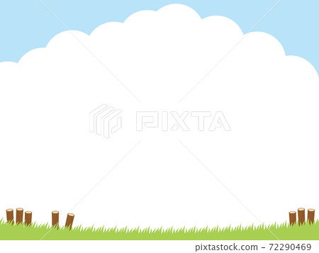 草地和藍天背景 草地和藍天背景 72290469