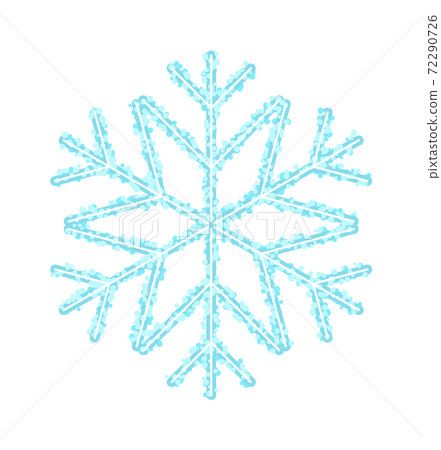 Frozen snowflake isolated on white background Frozen snowflake isolated on white background 72290726