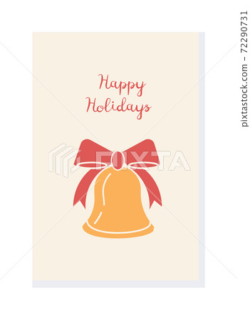 Happy holiday christmas greeting card isolated on white Happy holiday christmas greeting card isolated on white 72290731