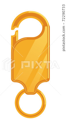 Snap-hook fastener with ring isolated on white Snap-hook fastener with ring isolated on white 72290733