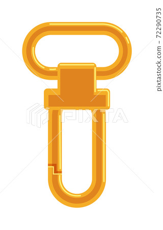 Technical claw clasp with ring isolated on white Technical claw clasp with ring isolated on white 72290735