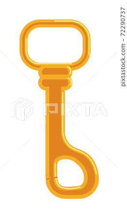 Carabiner for leash, key or climbing rope on white 72290737
