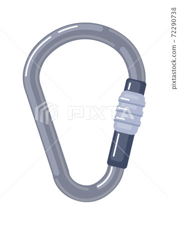 Climbing safety carabiner isolated on white background 72290738