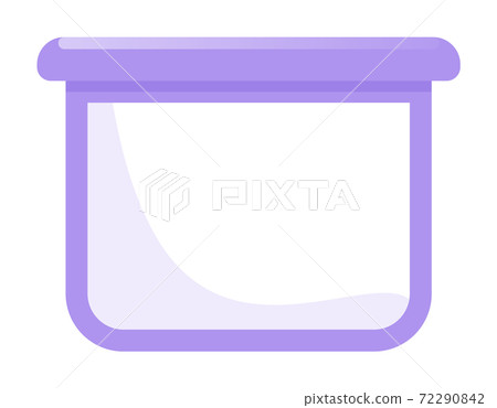 Empty plastic food container isolated on white 72290842