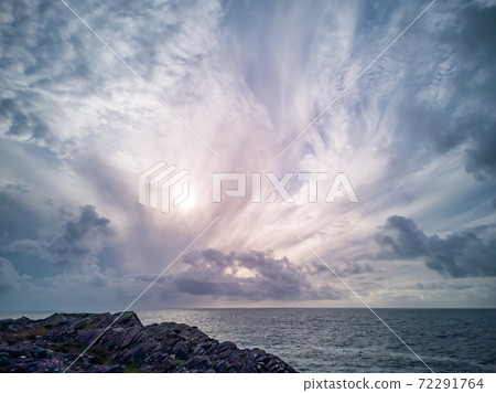 Dramatic sky above the coastline at Dawros in County Donegal - Ireland 72291764