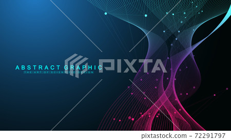 Scientific vector illustration genetic engineering and gene manipulation concept. DNA helix, DNA strand, molecule or atom, neurons. Abstract structure for Science or medical background. CRISPR CAS9. 72291797