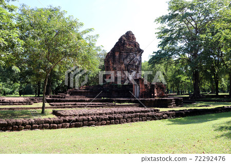 The ruin pagoda of Prang Song Phi Nong in archaeological site of Srithep ancient town 72292476