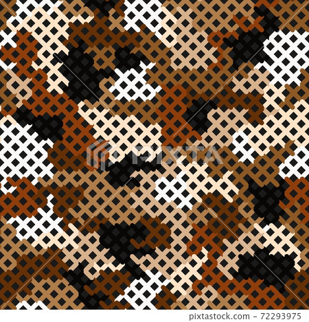 Seamless vector pattern for army fabric and design. Modern spotted desert print Seamless vector pattern for army fabric and design. Modern spotted desert print 72293975